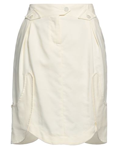 Capalbio Woman Mini Skirt Cream Size 6 Linen, Viscose In White