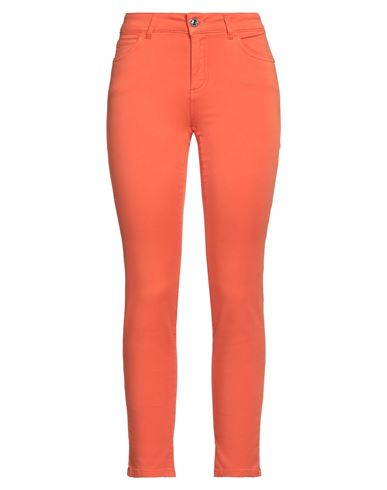 Caractere Caractère Woman Pants Orange Size 32 Cotton, Lyocell, Elastane