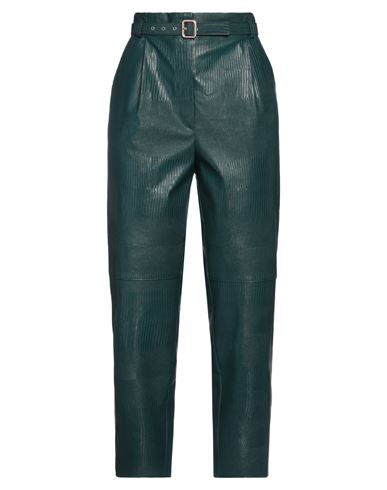 Simona Corsellini Woman Pants Deep Jade Size 10 Polyurethane, Polyester In Green
