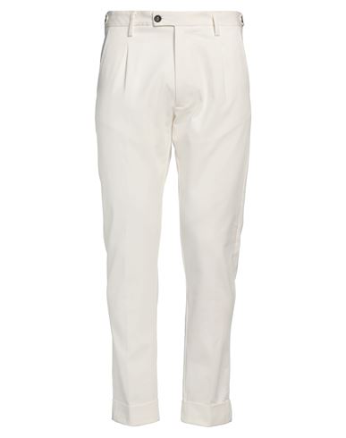 MESSAGERIE MESSAGERIE MAN PANTS WHITE SIZE 34 COTTON, ELASTANE 