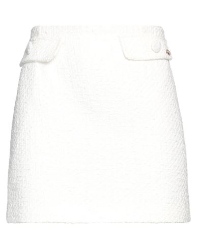 Blumarine Woman Mini Skirt White Size 6 Cotton, Polyamide