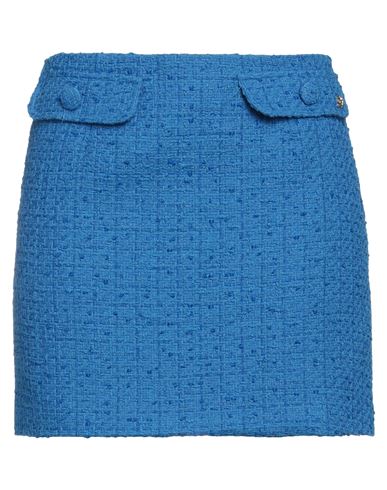 Blumarine Woman Mini Skirt Azure Size 10 Cotton, Polyamide In Blue