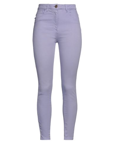 Shop Elisabetta Franchi Woman Jeans Lilac Size 26 Cotton, Elastomultiester, Elastane In Purple