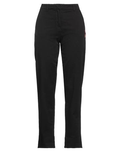 Armani Exchange Woman Pants Black Size 8 Cotton, Elastane