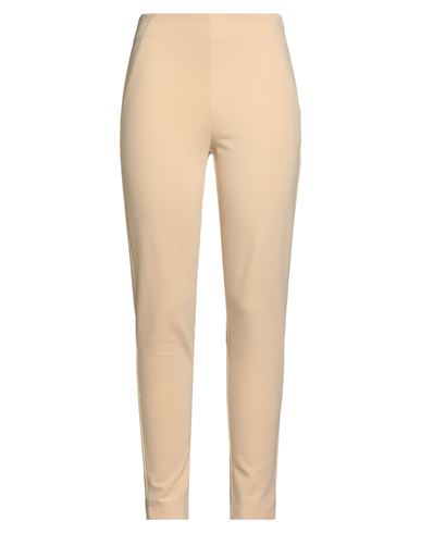 Max & Moi Woman Pants Beige Size 10 Viscose, Polyamide, Elastane