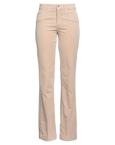 Caractere Caractère Woman Pants Beige Size 32 Cotton, Modal, Elastane In Sand