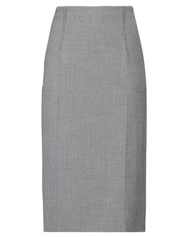 Shop Fendi Woman Midi Skirt Black Size 8 Virgin Wool, Polyamide, Elastane
