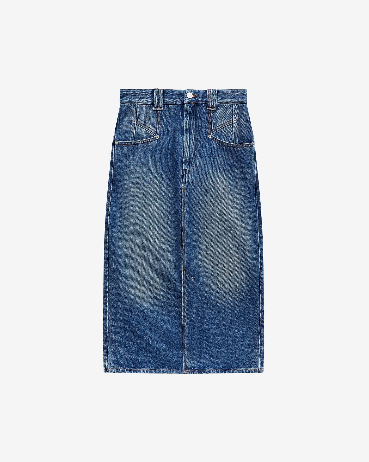 Isabel Marant Dipoma Cotton Skirt In Blue