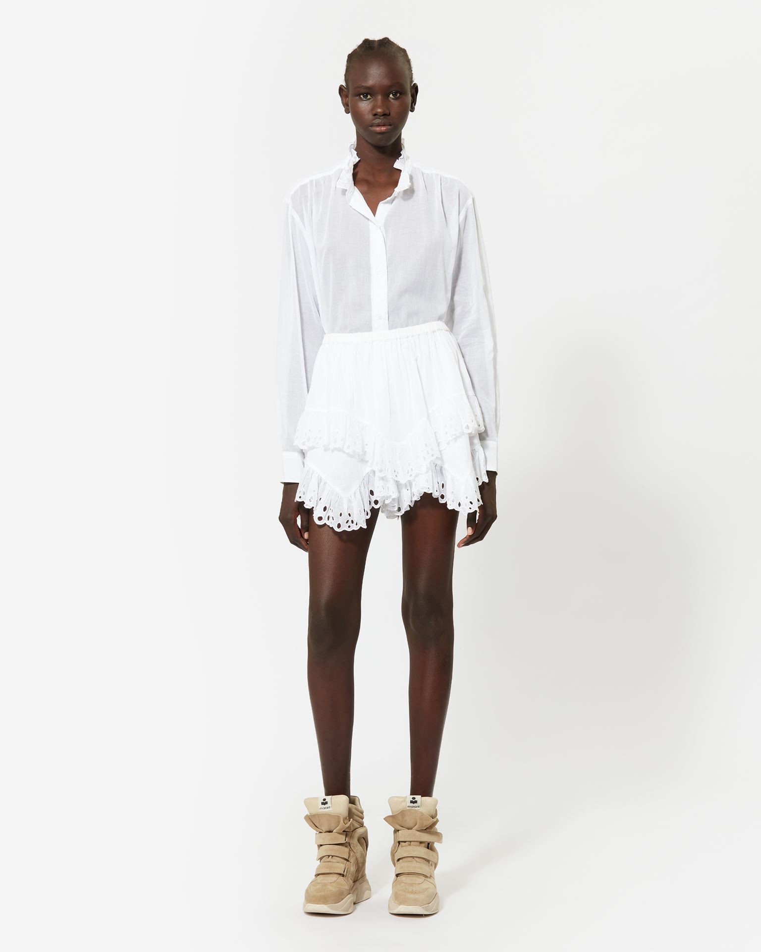 Isabel Marant Marant Étoile, Kaddy Cotton Shorts - Women - White
