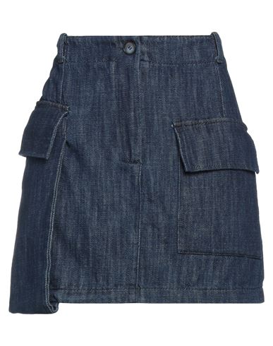 Haveone Woman Denim Skirt Blue Size M Cotton