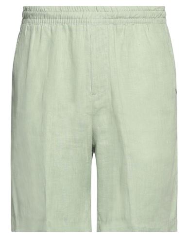 Liu •jo Man Man Shorts & Bermuda Shorts Sage Green Size 30 Linen In Blue
