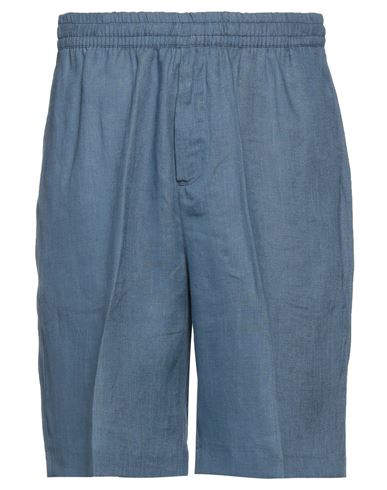 Liu •jo Man Man Shorts & Bermuda Shorts Slate Blue Size 30 Linen