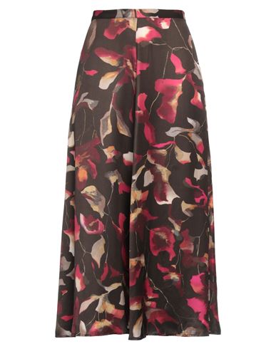 Caractere Caractère Woman Midi Skirt Dark Brown Size 10 Viscose