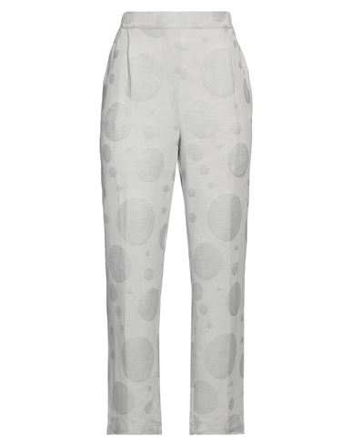 Blu Bianco Woman Pants Light Grey Size 8 Viscose, Linen