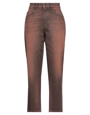 8pm Woman Denim Pants Rust Size 28 Cotton In Red