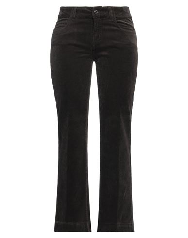 Caractere Caractère Woman Pants Dark Brown Size 29 Cotton, Modal, Elastane In Black