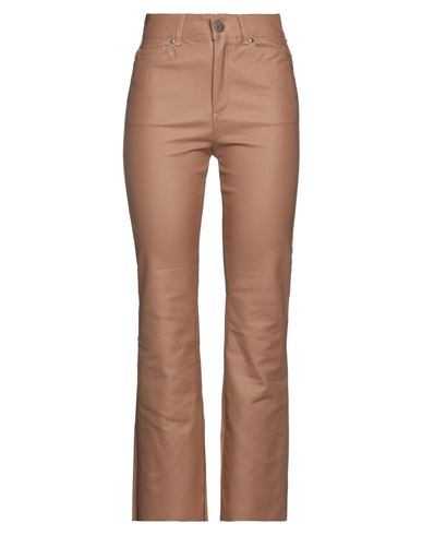 Shop Federica Tosi Woman Pants Camel Size 26 Viscose, Polyamide, Polyester, Elastane In Beige