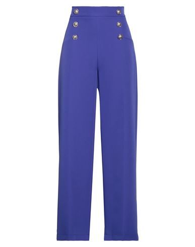 Maryley Woman Pants Bright Blue Size 4 Polyester, Elastane