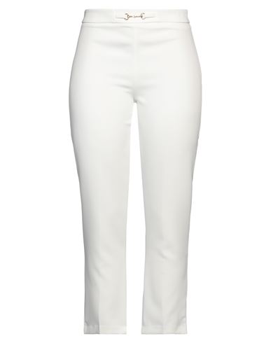 Animagemella Woman Pants Ivory Size 8 Polyester, Elastane In White