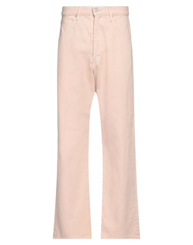 Shop Auralee Man Jeans Blush Size 2 Cotton In Pink