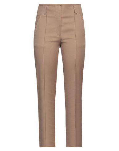 Brunello Cucinelli Woman Pants Light Brown Size 10 Cotton, Elastane, Brass In Beige