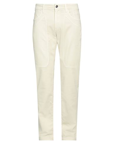 Jeckerson Man Pants Ivory Size 33 Cotton, Lyocell, Elastane In White