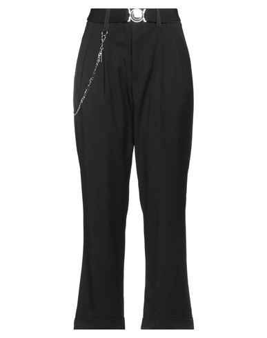 High Woman Pants Black Size 10 Polyester, Viscose, Elastane