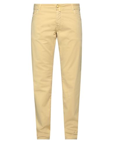 Jacob Cohёn Man Pants Yellow Size 40 Cotton, Lyocell, Elastane