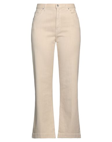 NINE IN THE MORNING NINE IN THE MORNING WOMAN DENIM PANTS BEIGE SIZE 31 COTTON