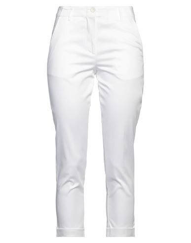 Ferrante Woman Pants White Size 2 Cotton, Elastane