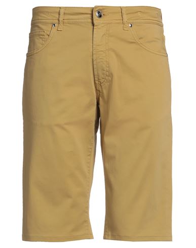 Michael Coal Man Shorts & Bermuda Shorts Mustard Size 32 Cotton, Elastane In Yellow