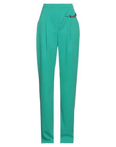 Mirella Matteini Woman Pants Green Size 10 Polyester, Elastane, Zinc