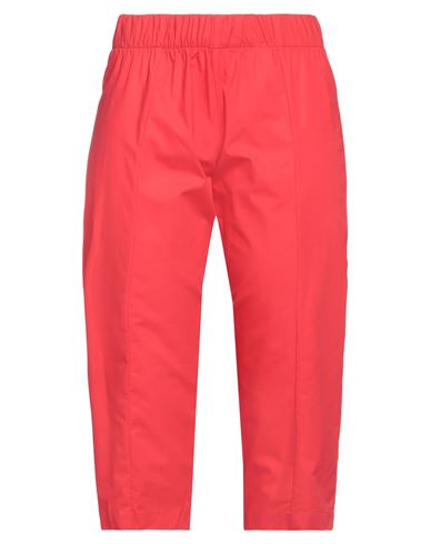 Alessio Bardelle Woman Cropped Pants Red Size M Cotton, Elastane