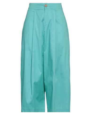 Alessio Bardelle Woman Pants Turquoise Size M Cotton, Elastane In Blue