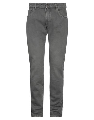 Boglioli Man Denim Pants Lead Size 34 Cotton In Grey
