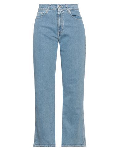 Tommy Jeans Woman Denim Pants Blue Size 27w-30l Cotton, Elastane