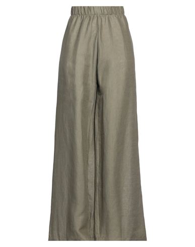 Shop Alessio Bardelle Woman Pants Military Green Size M Linen