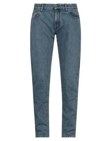 Boglioli Man Denim Pants Slate Blue Size 38 Cotton In Blue