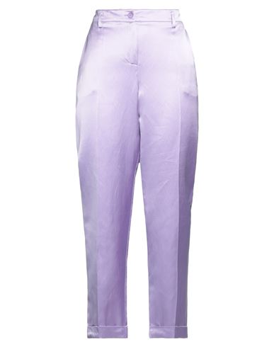 P.a.r.o.s.h P. A.r. O.s. H. Woman Pants Lilac Size Xl Viscose, Linen, Cotton In Purple