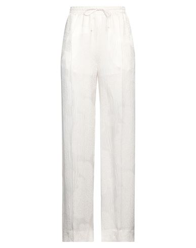 Chloé Woman Pants Cream Size 8 Silk In White
