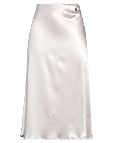 Kontatto Woman Midi Skirt Light Grey Size M Viscose