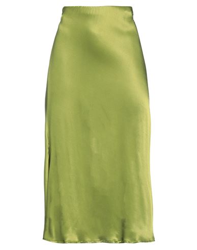 Kontatto Woman Midi Skirt Military Green Size M Viscose