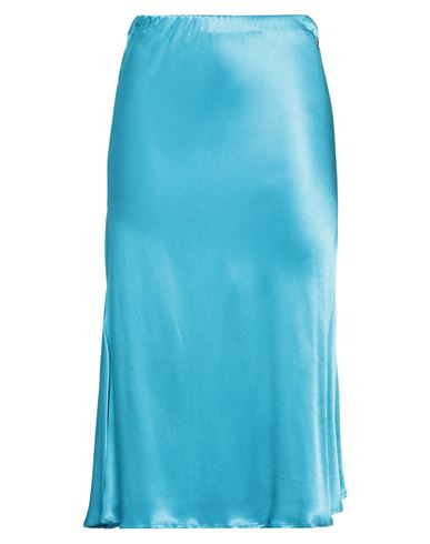 Kontatto Woman Midi Skirt Azure Size S Viscose In Blue