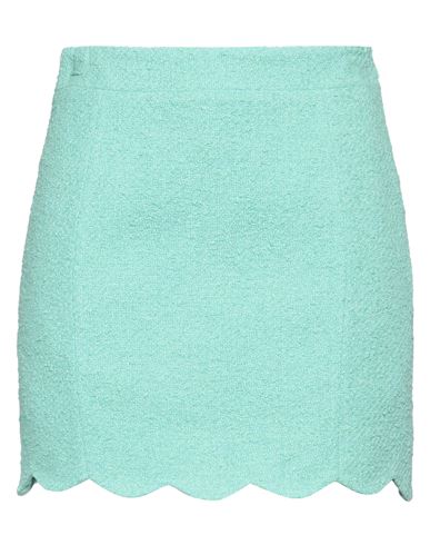 Shop Moschino Woman Mini Skirt Green Size 8 Cotton, Polyamide