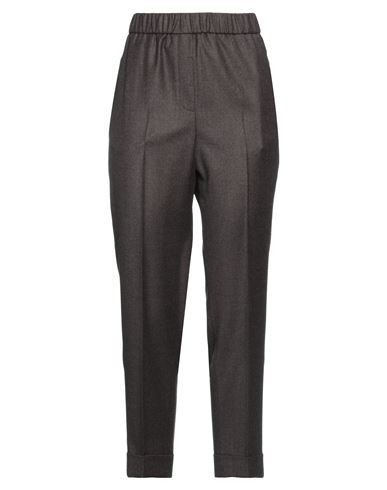 Peserico Woman Pants Steel Grey Size 8 Virgin Wool, Polyamide, Metallic Fiber