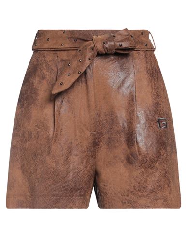 Gaelle Paris Gaëlle Paris Woman Shorts & Bermuda Shorts Brown Size 6 Polyester, Elastane In Brown