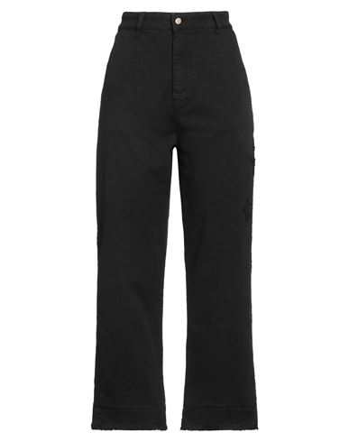 Shopart Woman Jeans Black Size 27 Cotton, Elastane