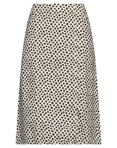 Aspesi Woman Midi Skirt Ivory Size 10 Cotton In White