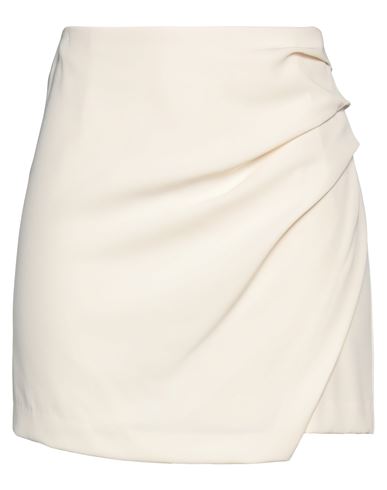 Kontatto Woman Mini Skirt Ivory Size S Polyester, Elastane In White