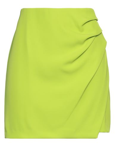 Kontatto Woman Mini Skirt Acid Green Size Xs Polyester, Elastane